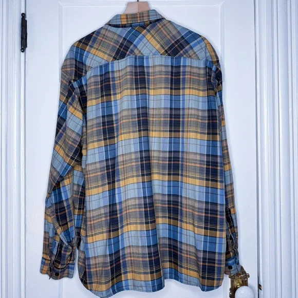 XXL - Patagonia Buckshot Shirt - Lightweight Cotton Blend - Prussian Blue - Used - Picture 2 of 4